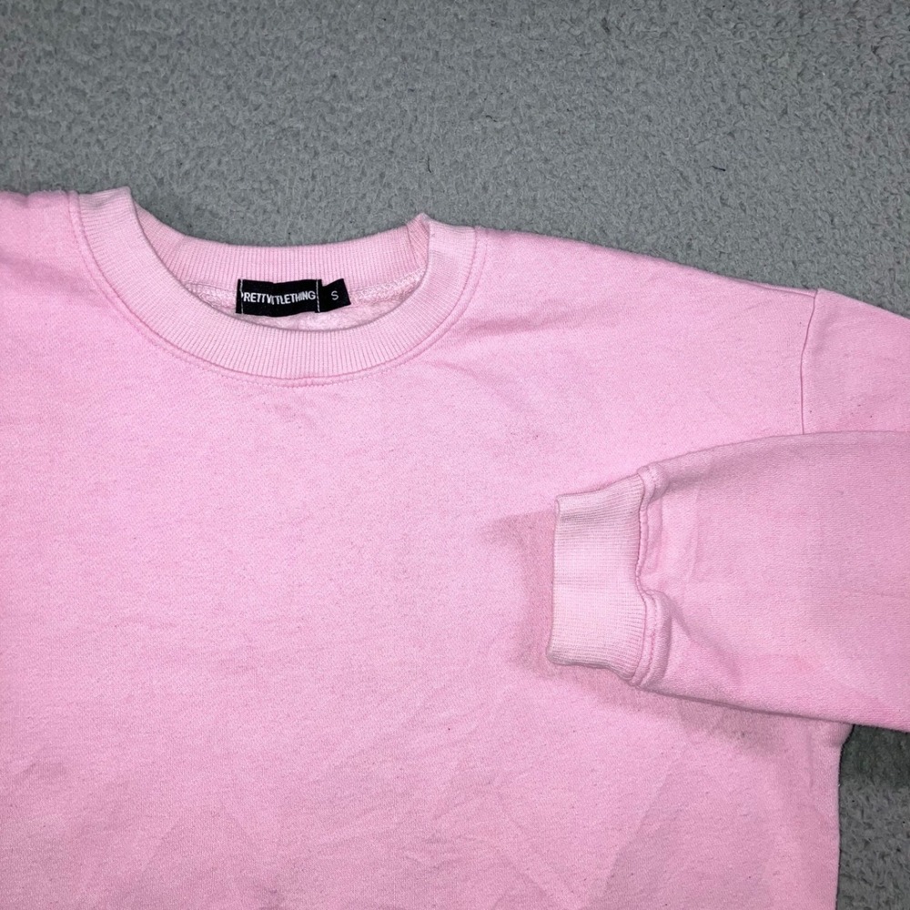 Pastel Baby Pink Sweatshirt S Oversized Coquette Soft Girl Boxy Barbiecore Comfy
